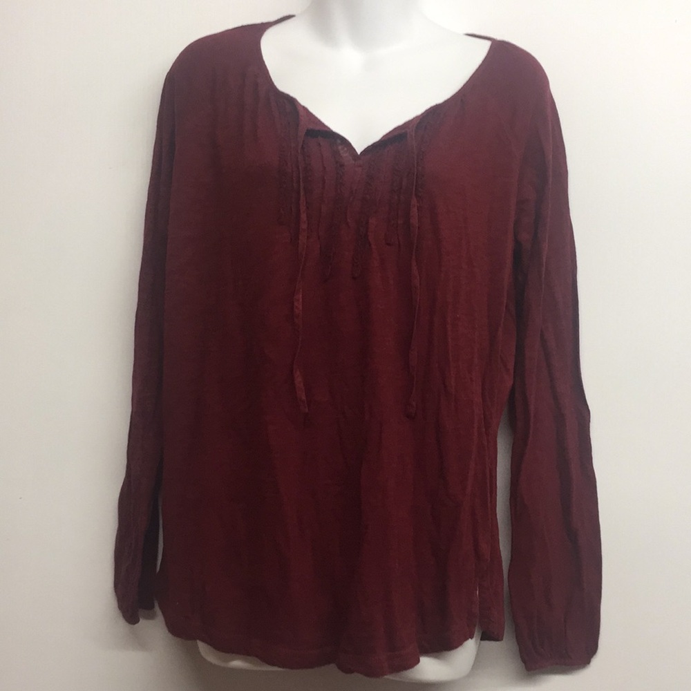 Eddie Bauer Burgundy Top Size L